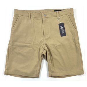 Woodies Mens Size 36 Shorts Next Generation Performance Khaki Chino Stretch